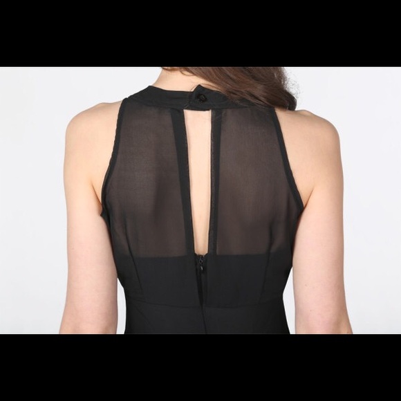 NEW in Package - Black Contrast Mesh Yoke Dress - Picture 6 of 7